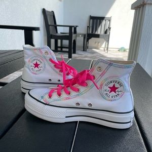 Converse Ladies Chuck Taylor All Star Hi Lift Color Pop Sneaker white/multicolor